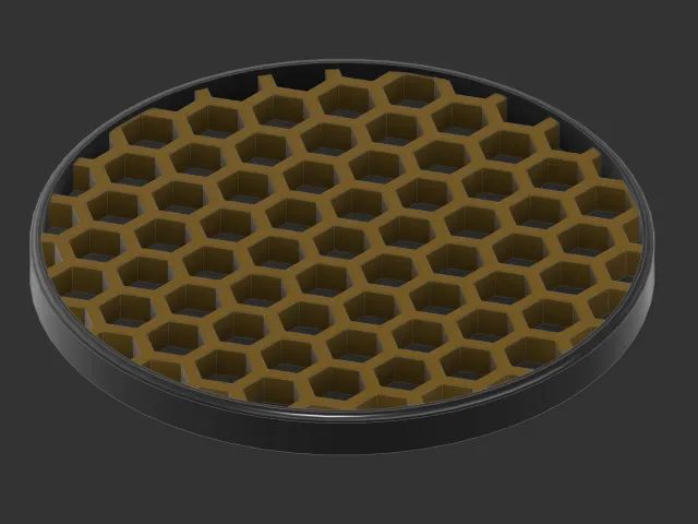 coaster hexagonal pattern