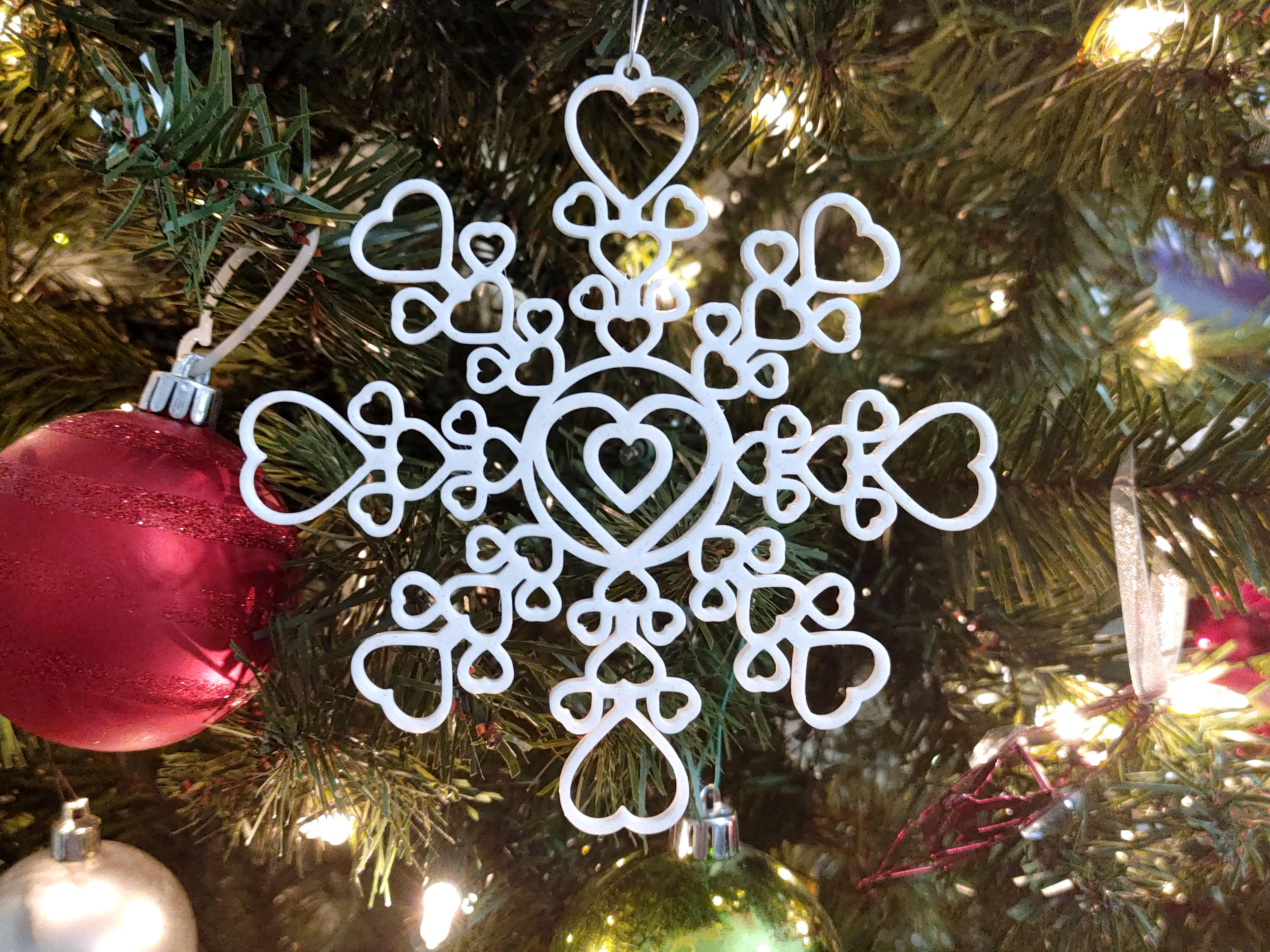 Heart Snowflake Ornament