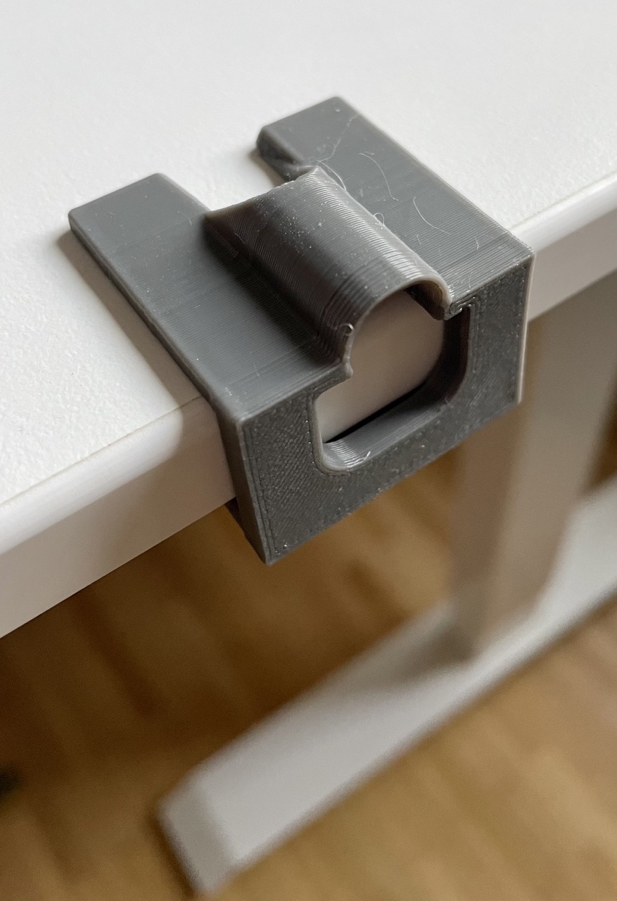 Cable Clip for Desk 17mm (IKEA Bekant) by Emanuel Download free STL model