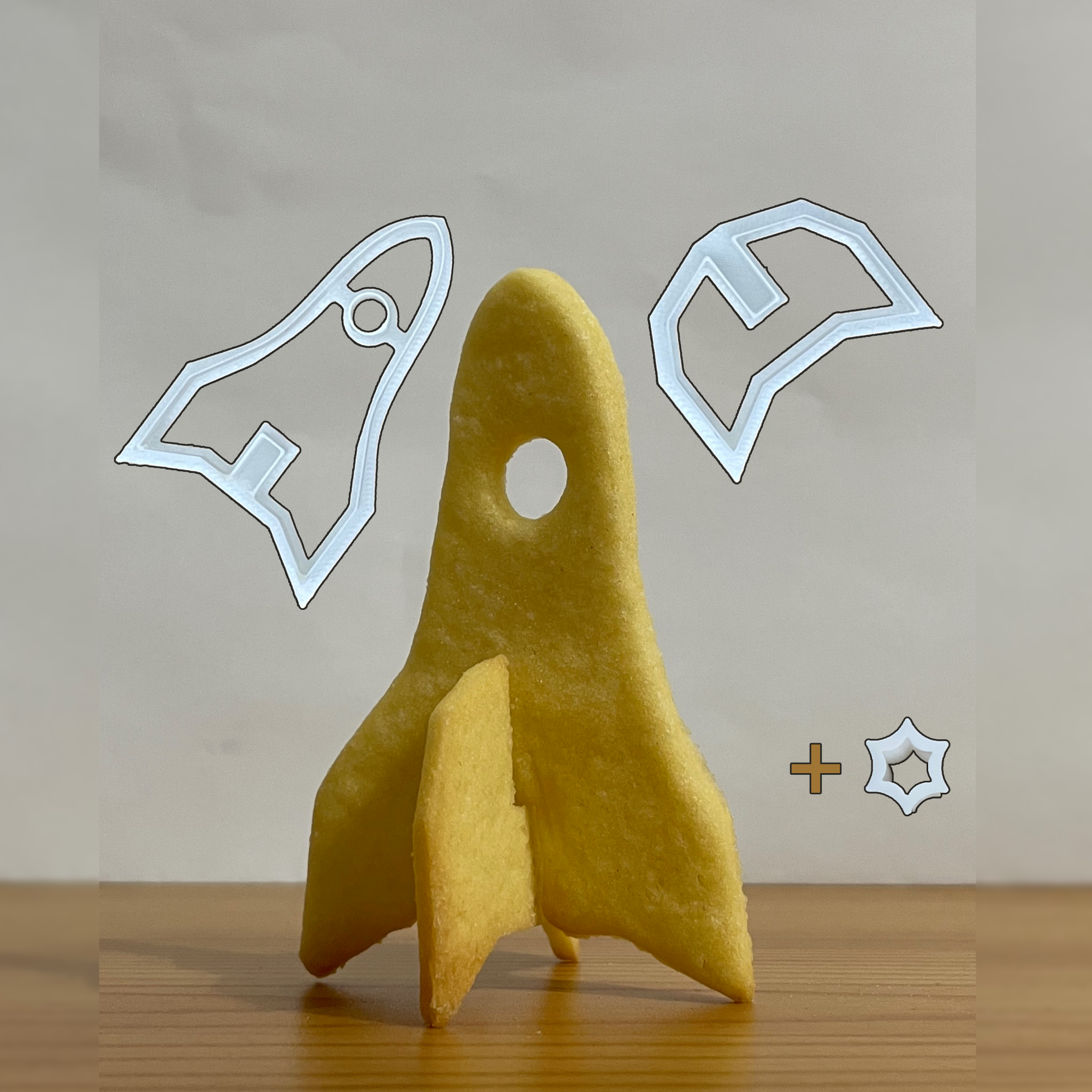 3D Rocket Cookie Cutter (with recipe!)