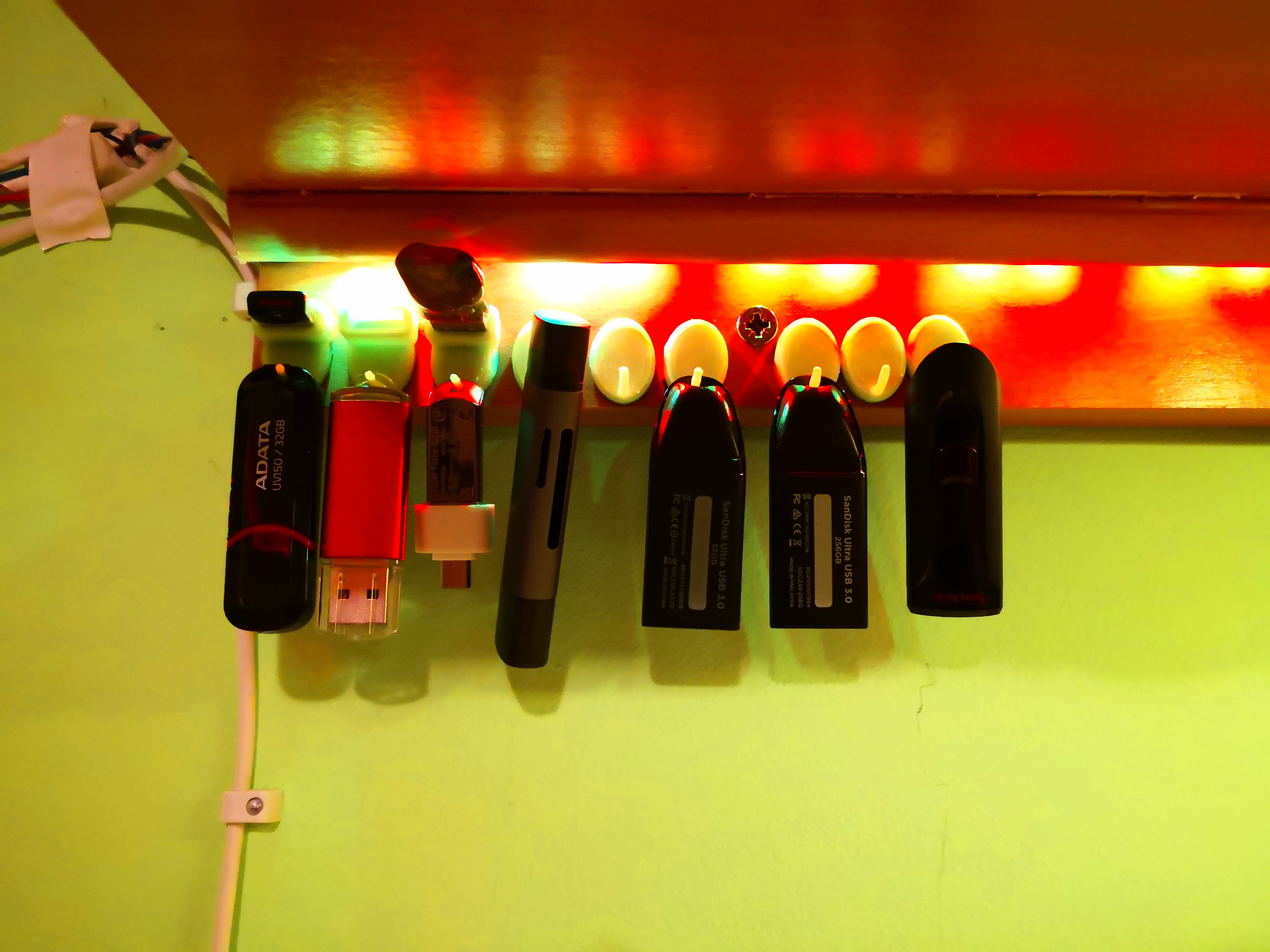 Pendrive wall holder