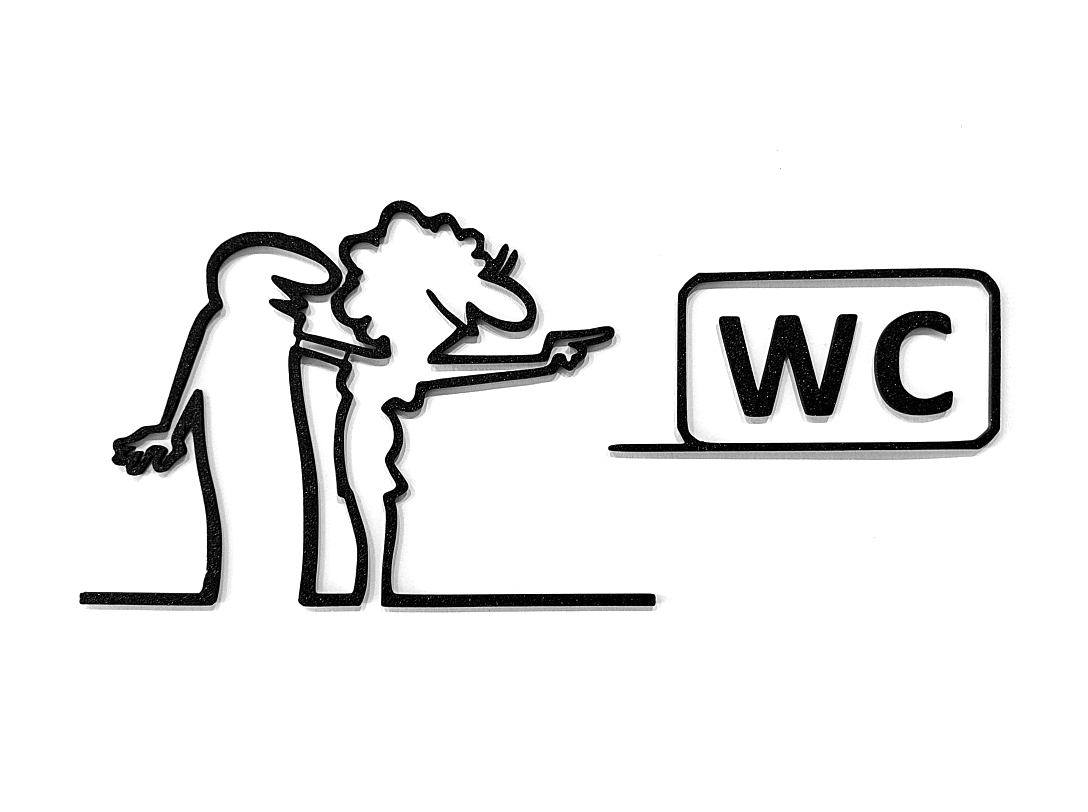 WC door hanger from "La Linea" Balum Balum 75