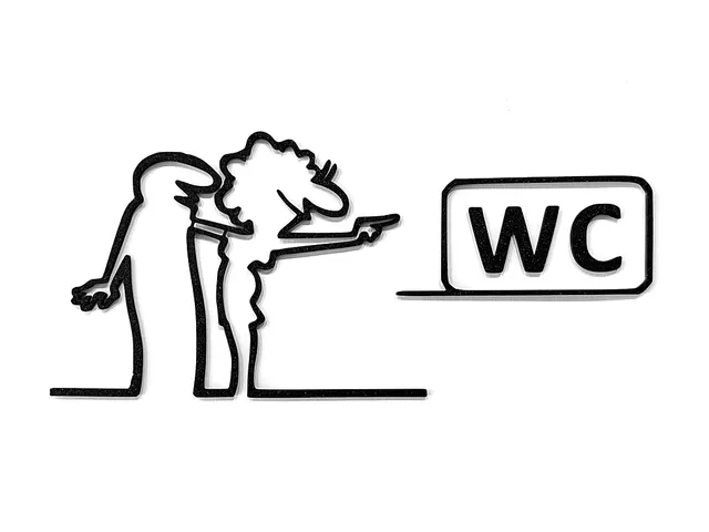 WC door hanger from "La Linea" Balum Balum 75