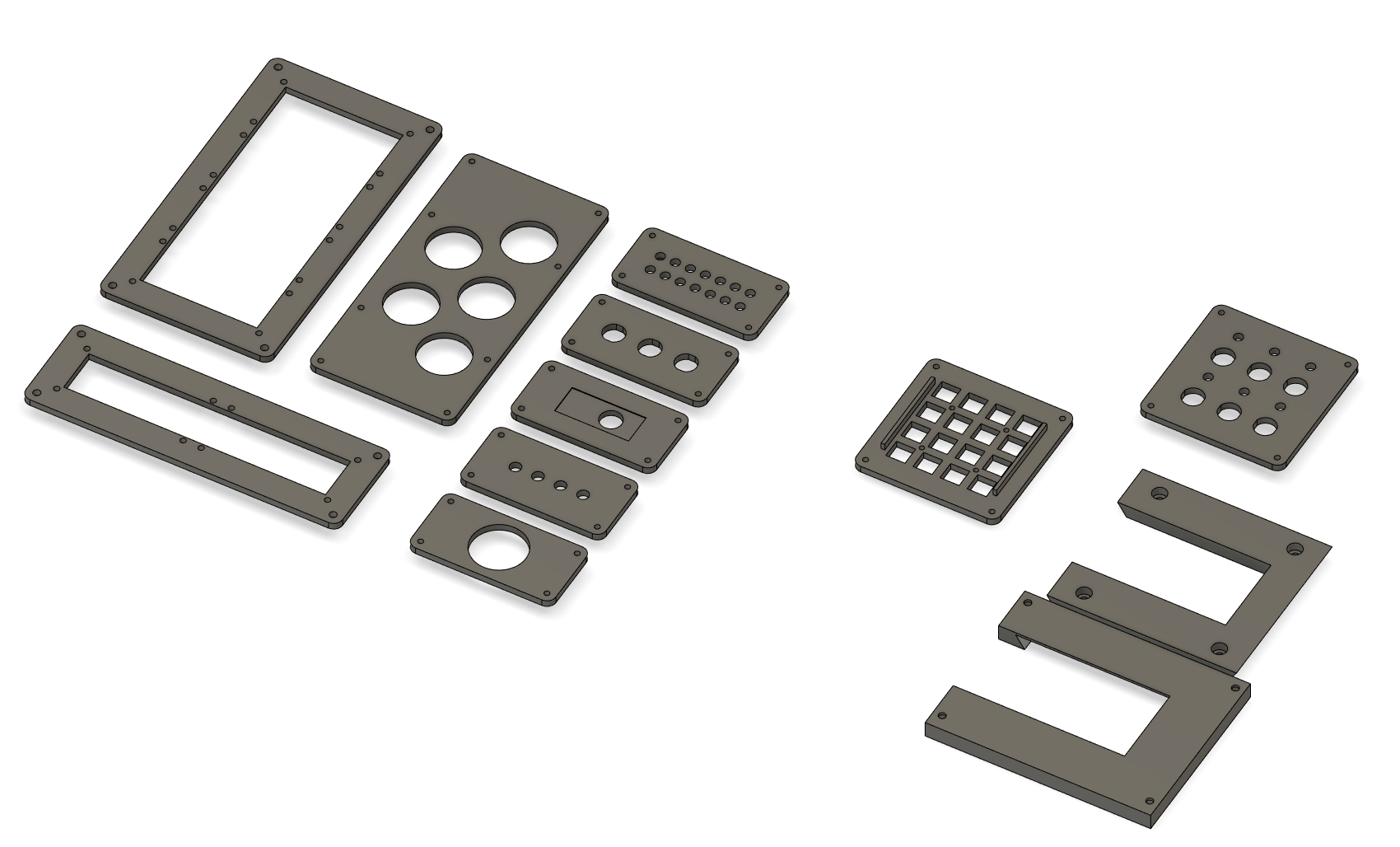 Panel Mount Button Plates by rotfsmlsh Download free STL model