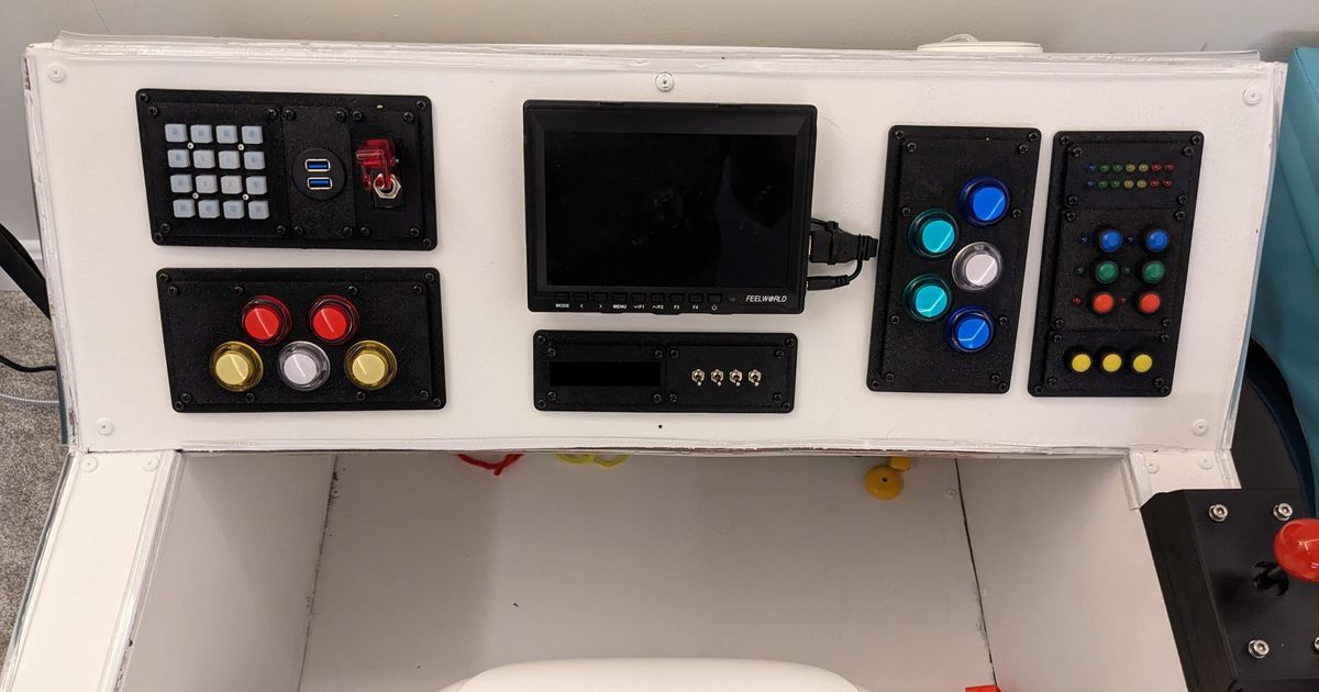 Panel Mount Button Plates by rotfsmlsh Download free STL model