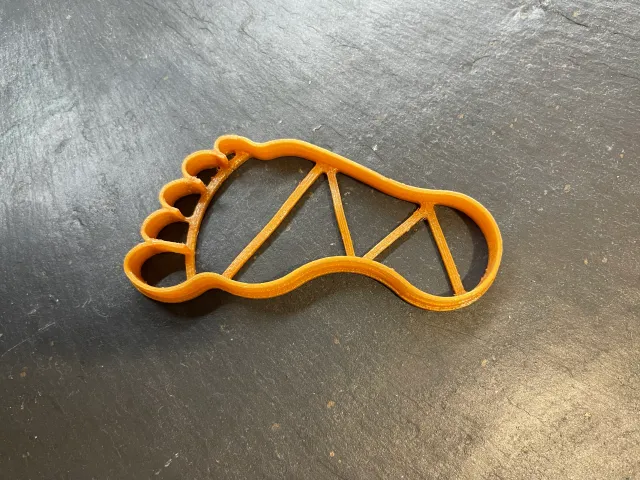 footprint cookie cutter / vykrajovátko lidské stopy