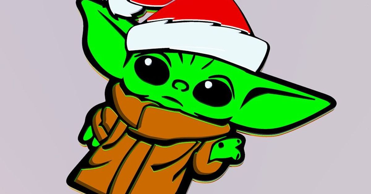 Baby Yoda Christmas Cute Digital Art by Saka Tiar - Pixels