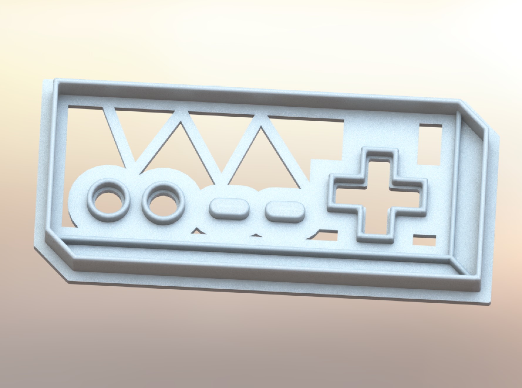 Miniatura 2 do modelo 3D NES controller Cookie Cutter