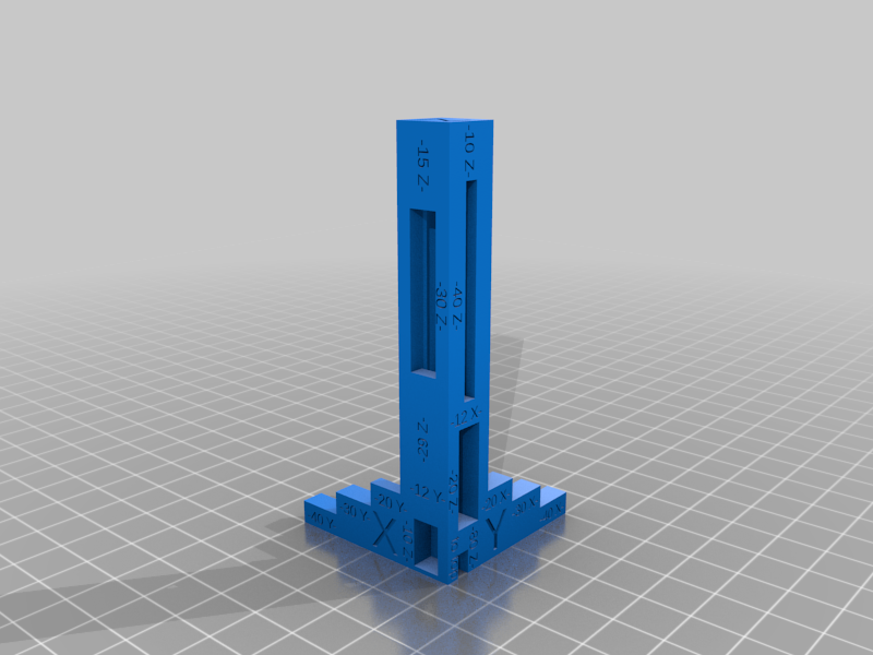Calibration Spire for X Y and Z axis steps