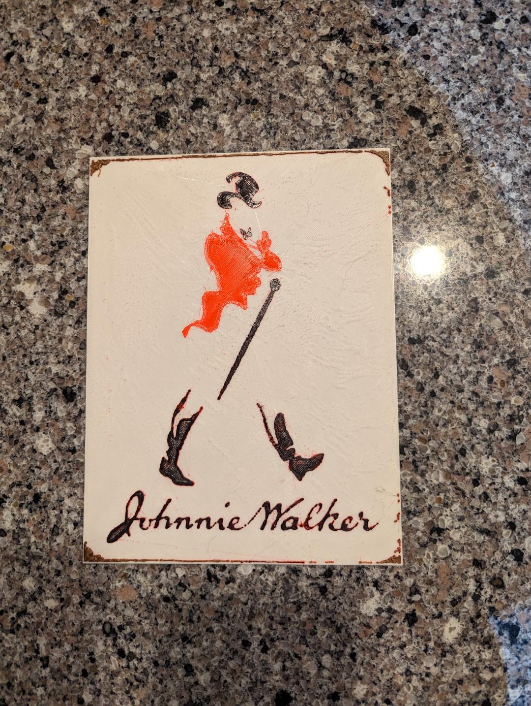 Vintage look Johnnie Walker Scotch sign -beer sign