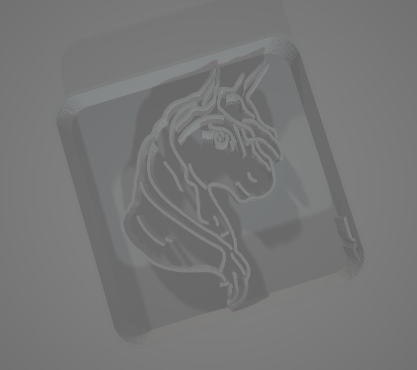 Miniatura 2 do modelo 3D Unicorn Cookie cutter