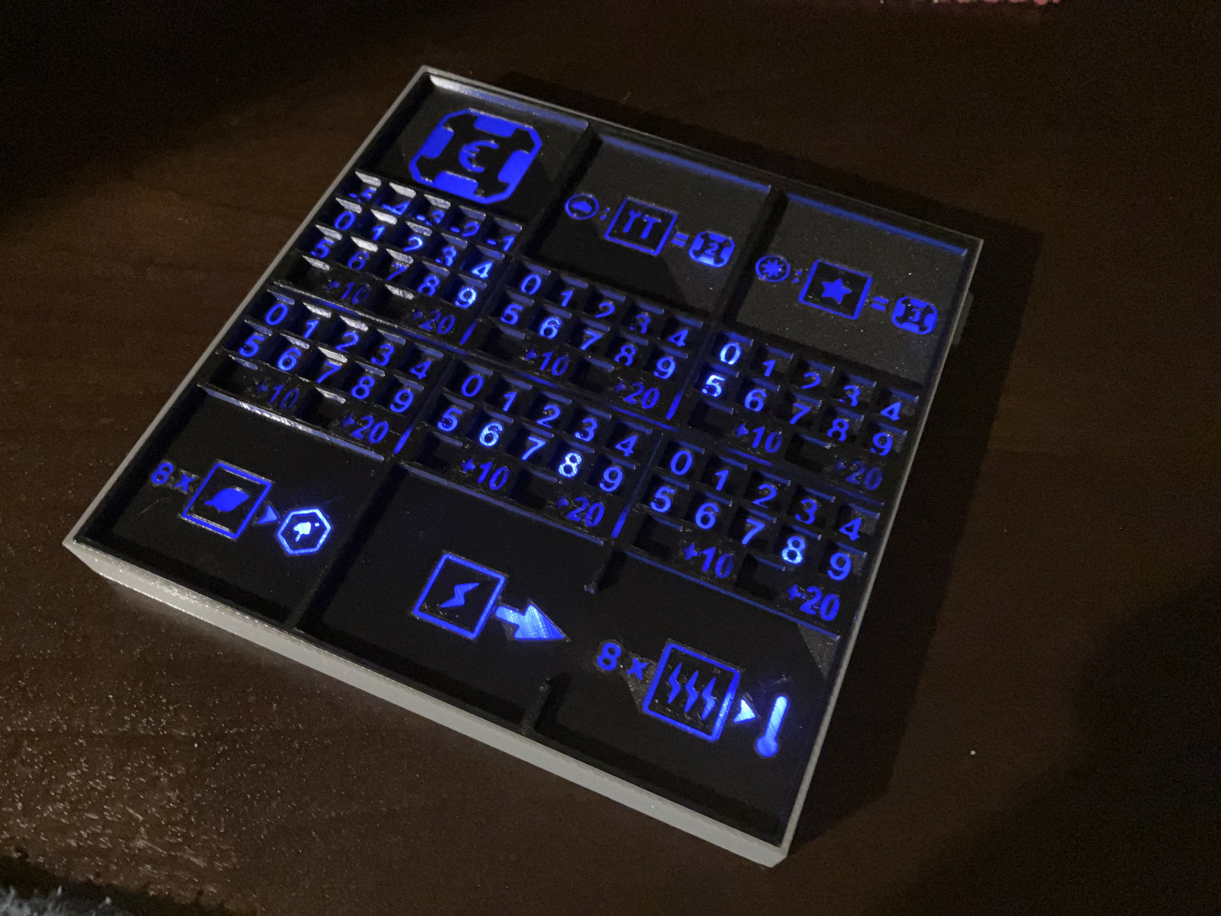 Backlight for Terraforming Mars Mini Playboard