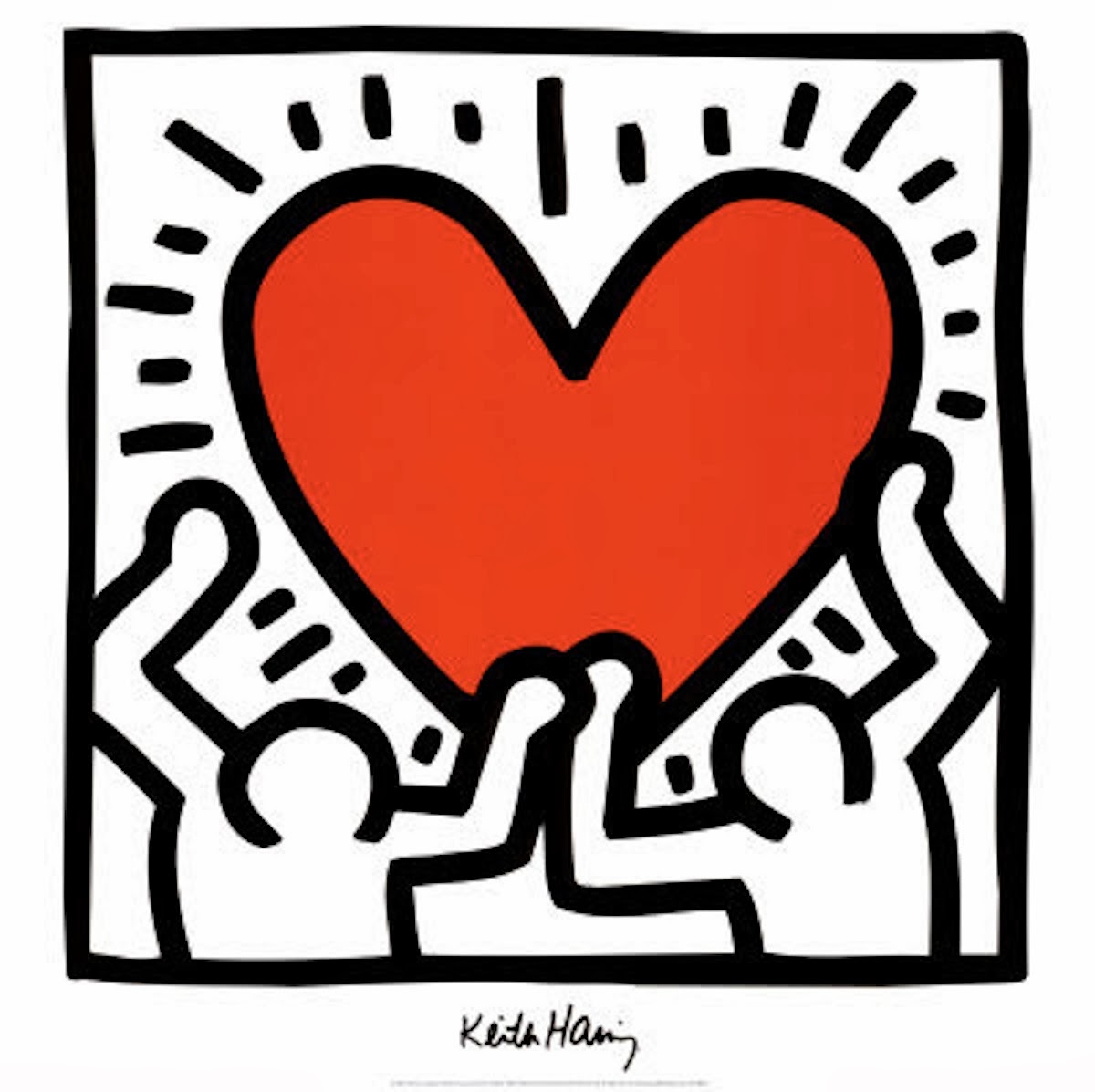 Haring heart biscuit cookie cutter 2