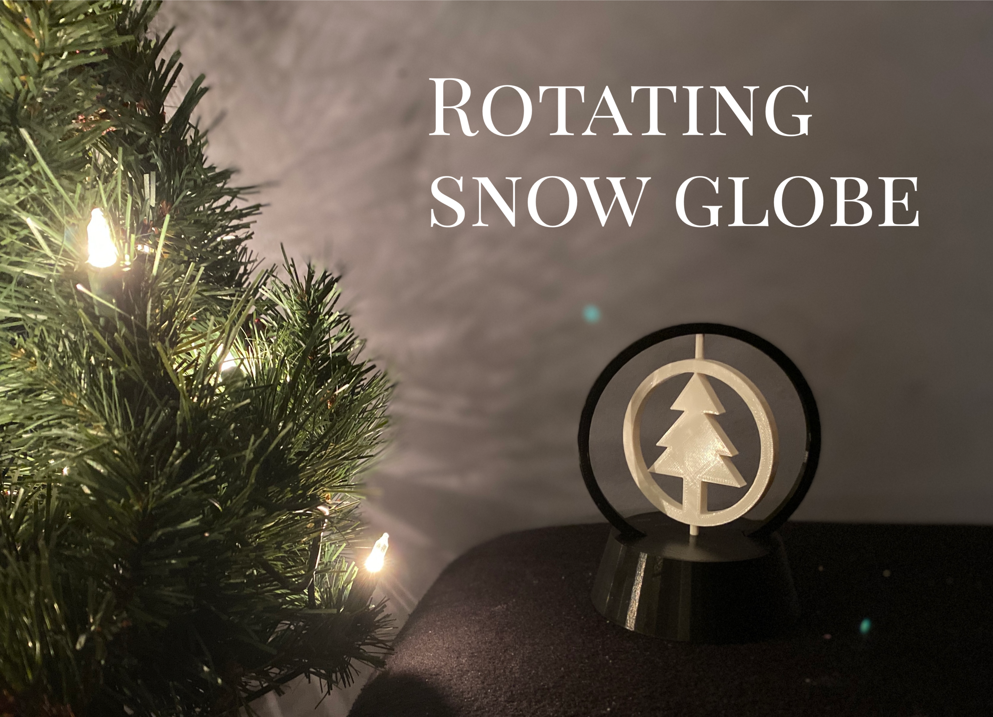 Rotating 2D snow globe