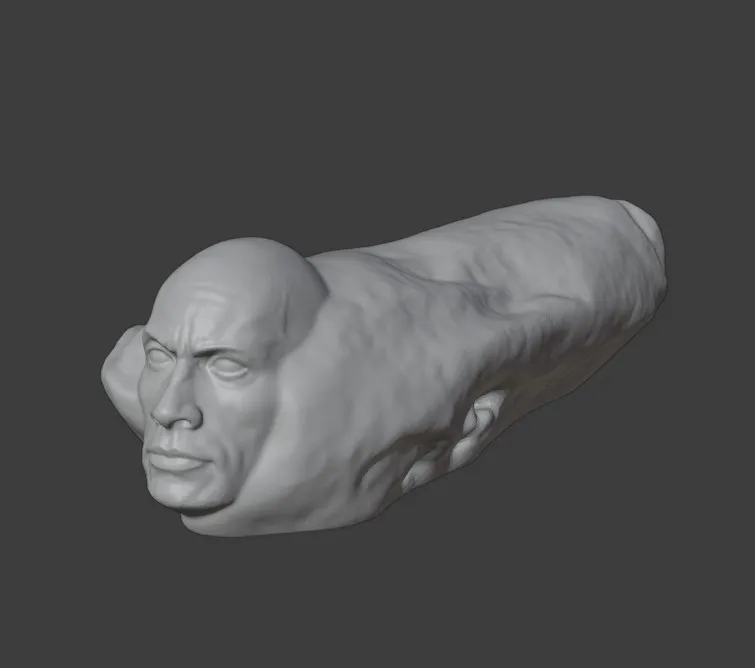 the Rock Articulated meme by SkittishEgg7889, Download free STL model