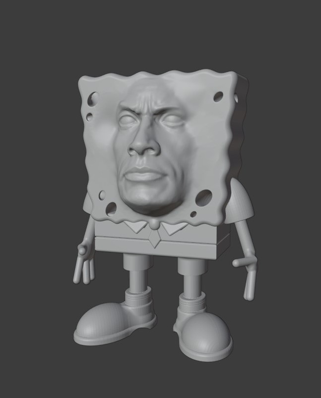 Rockbob Squarepants (Spongebob + The Rock)