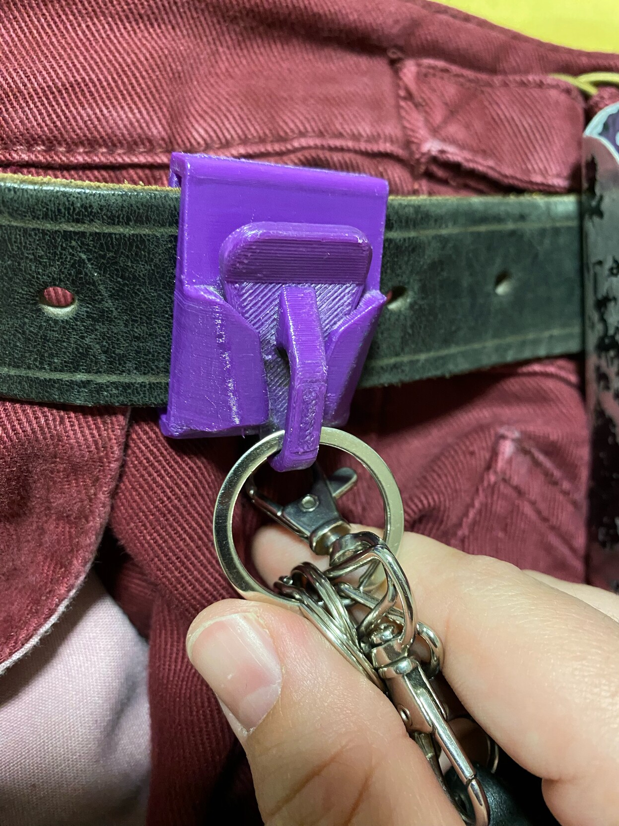 Magnetic belt key holder