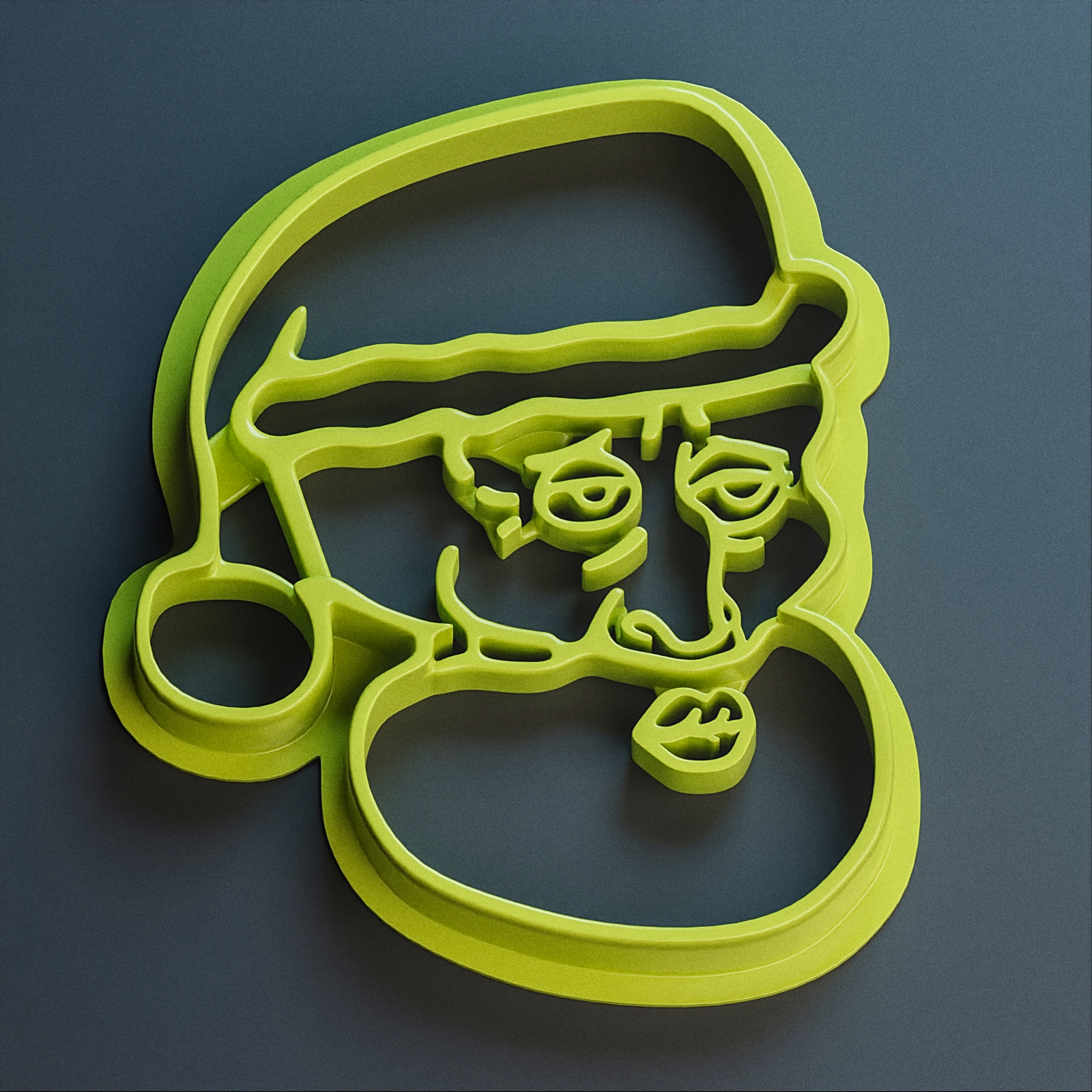 Handsome Squidward Clause Cookie Cutter