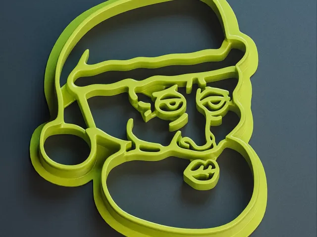 Handsome Squidward Clause Cookie Cutter