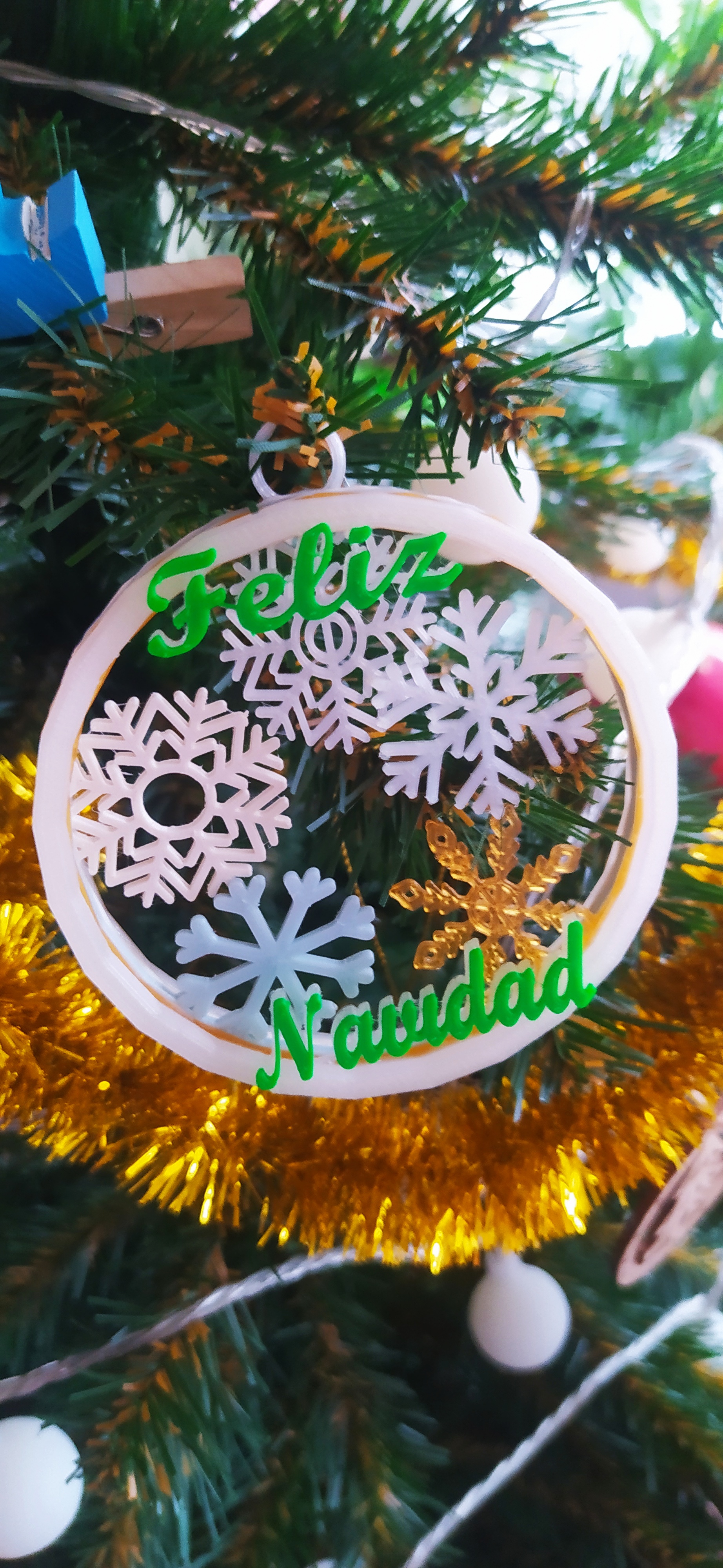 Decoration Snow flakes Spanish / English version