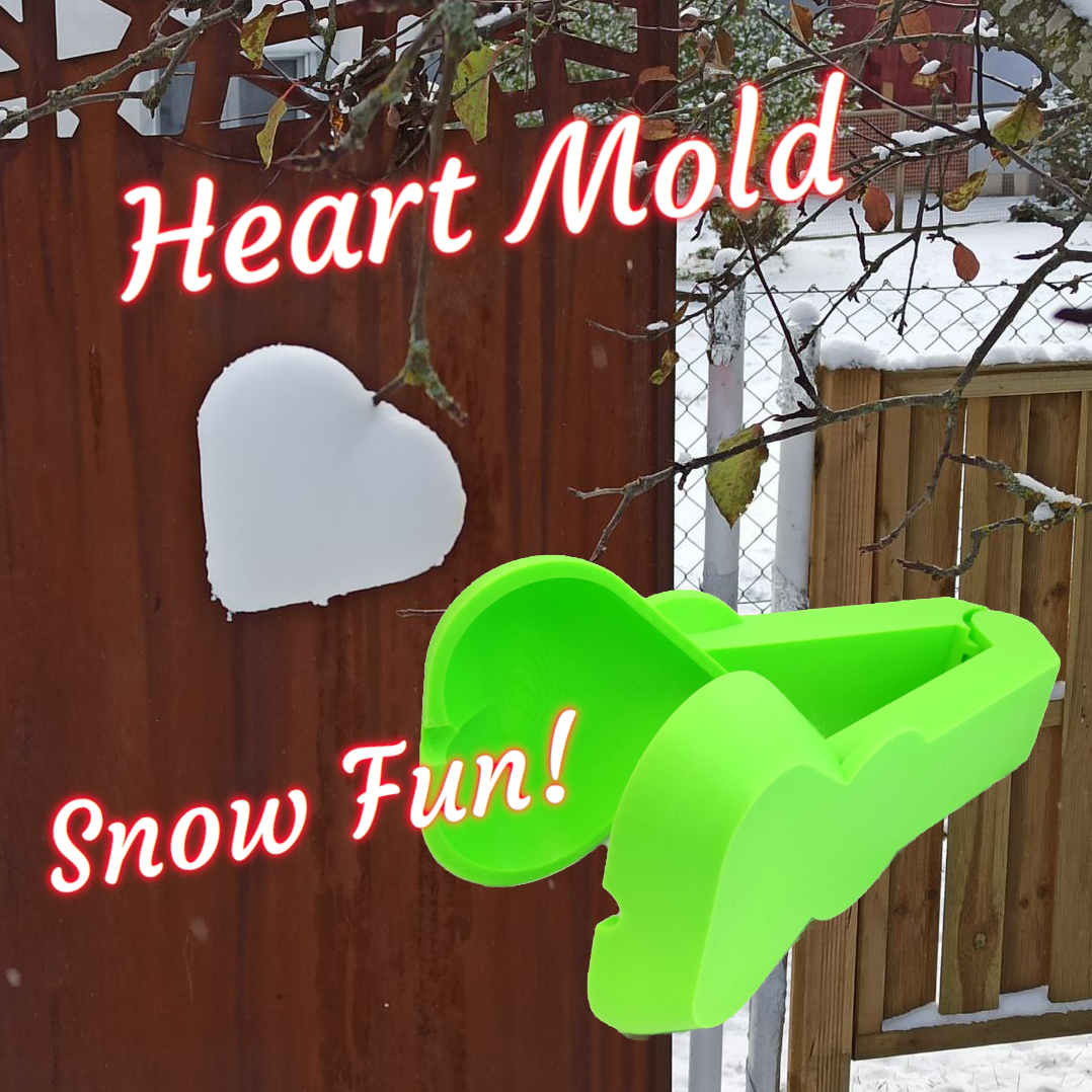 Snowball maker heart mold