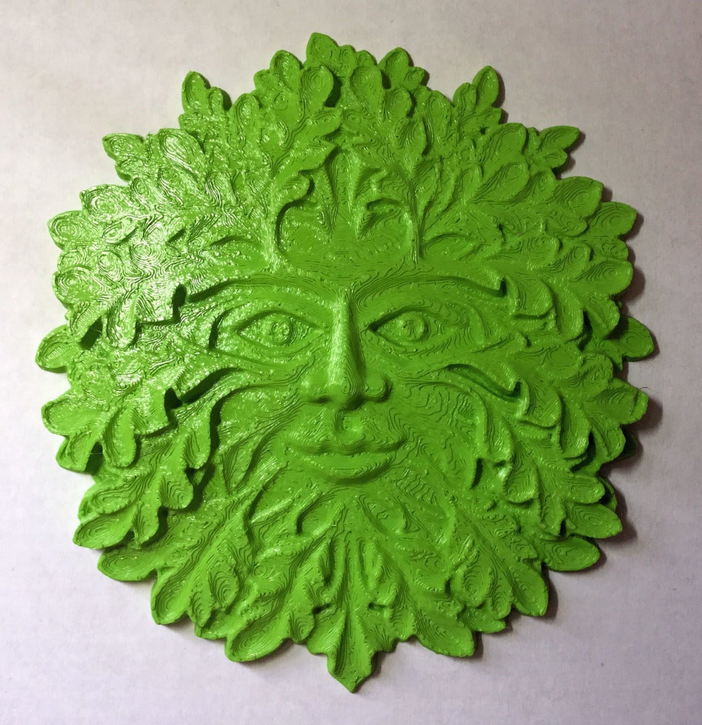 Green Man Bas Relief Wall Hanger (Remix)