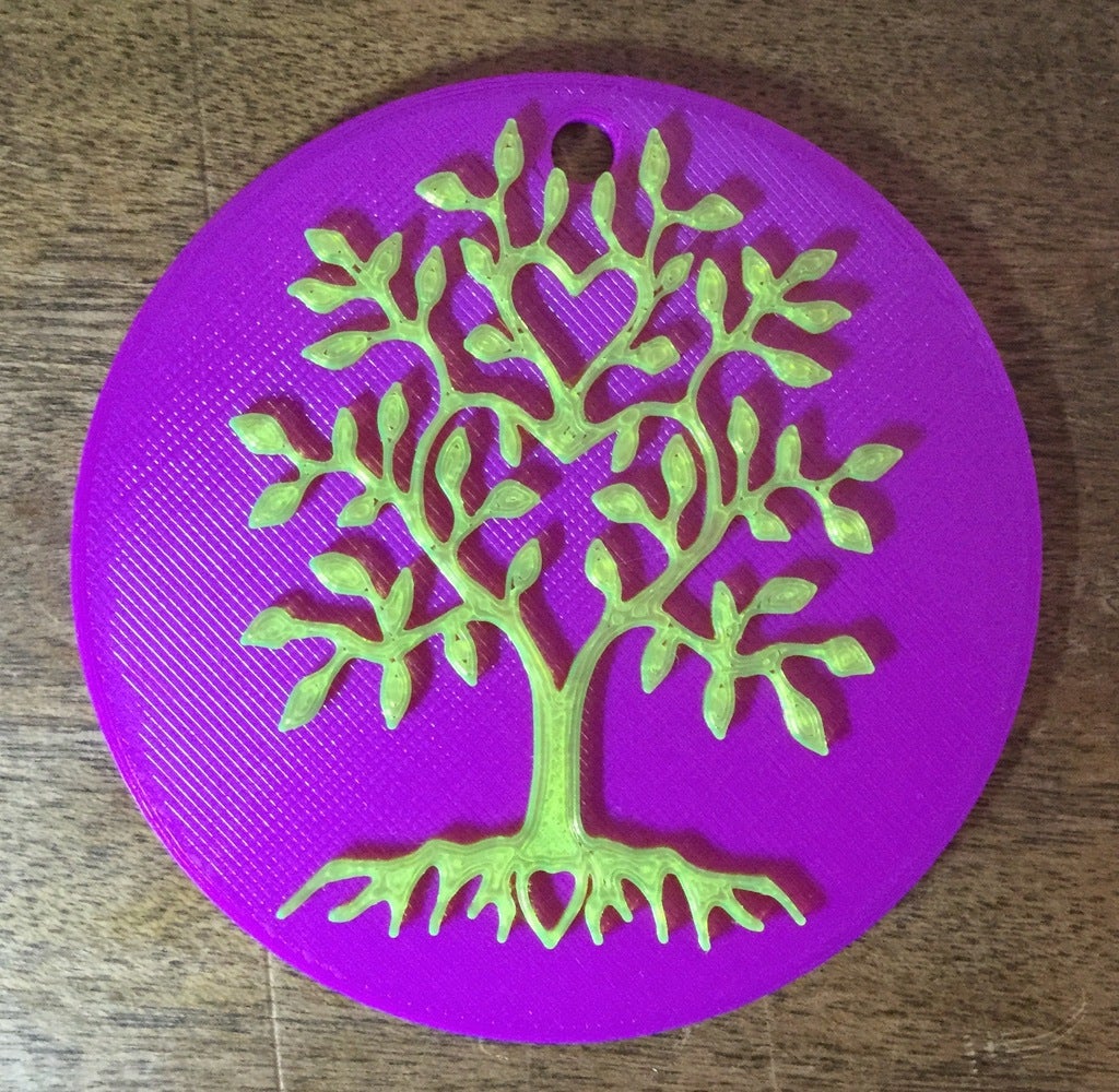 Tree Heart Key Fob