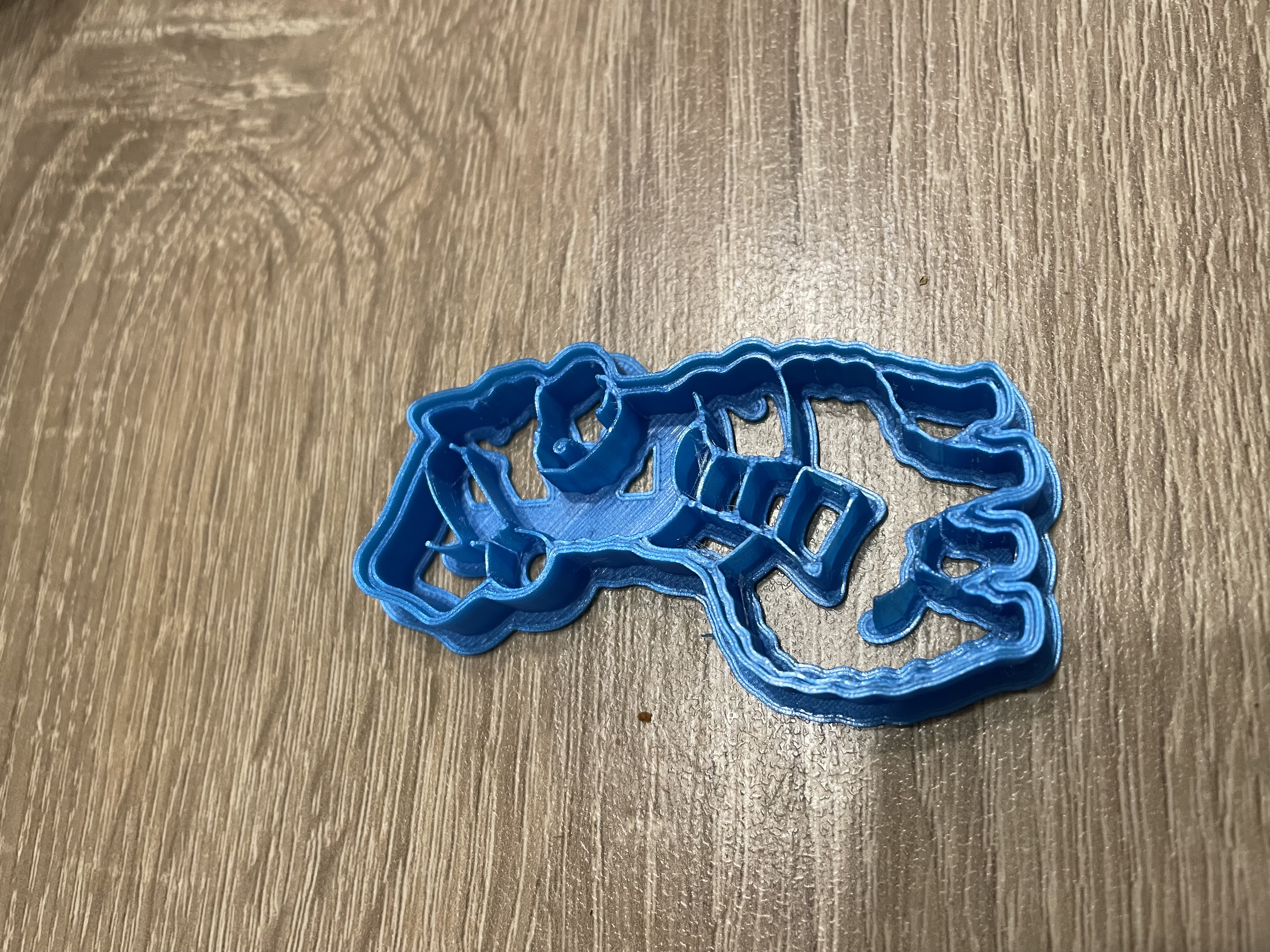 Christmas alpaca cookie cutter (thin) 3D model thumbnail