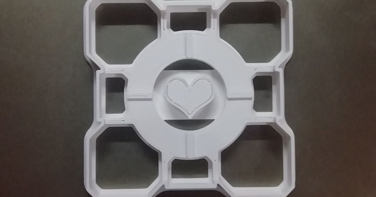 Weighted Companion Cube - cookie cutter by LazyMaker | Download free ...