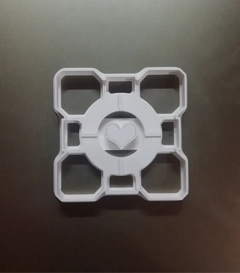 Weighted Companion Cube - cookie cutter by LazyMaker | Download free ...