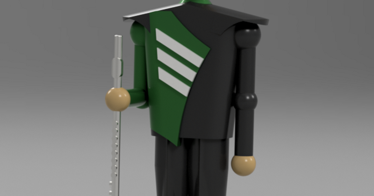 Marching Band Flute Player Nutcracker by Quickset45 Download free STL