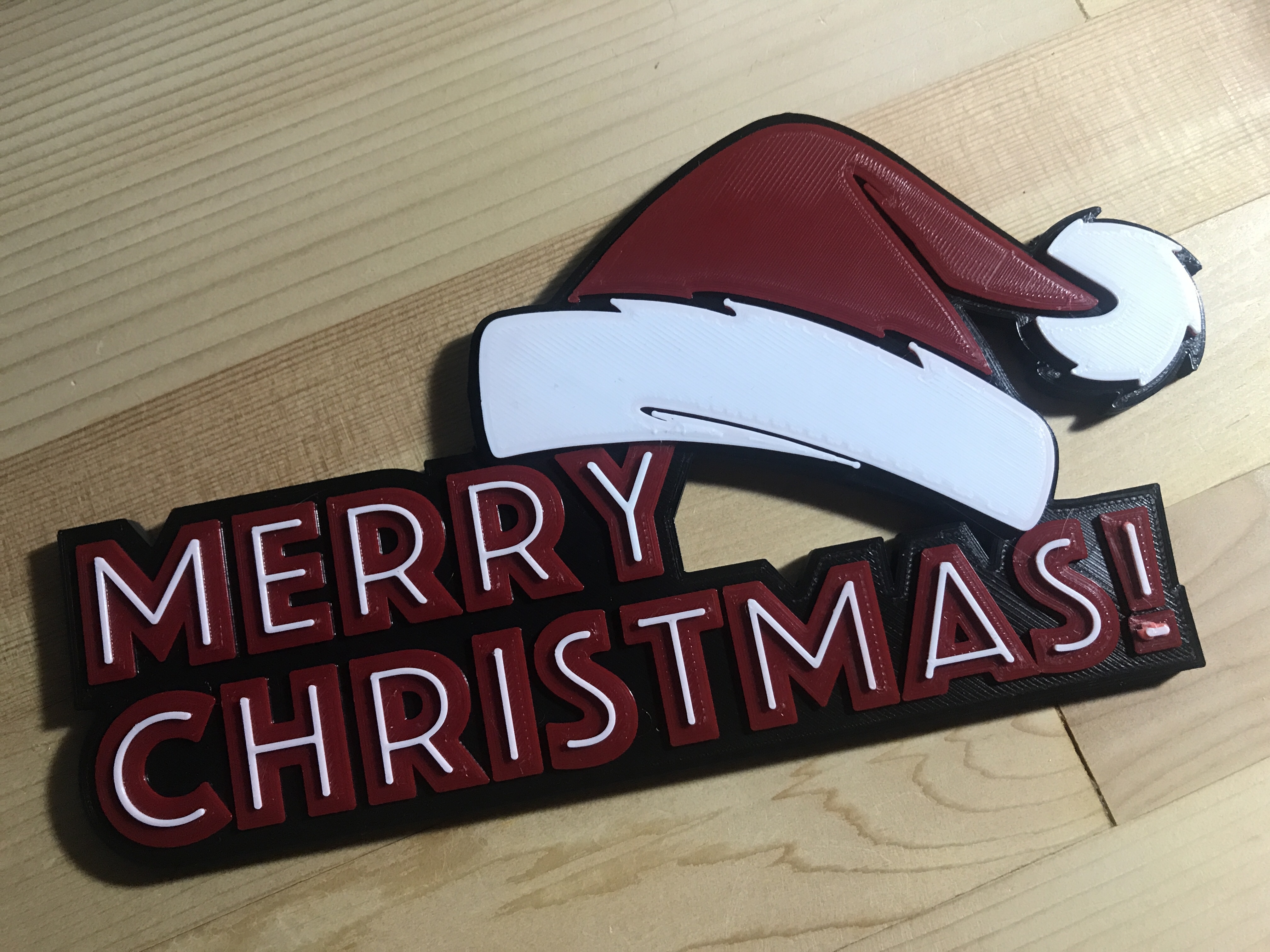 "Merry Christmas" Sign and Separate Stand