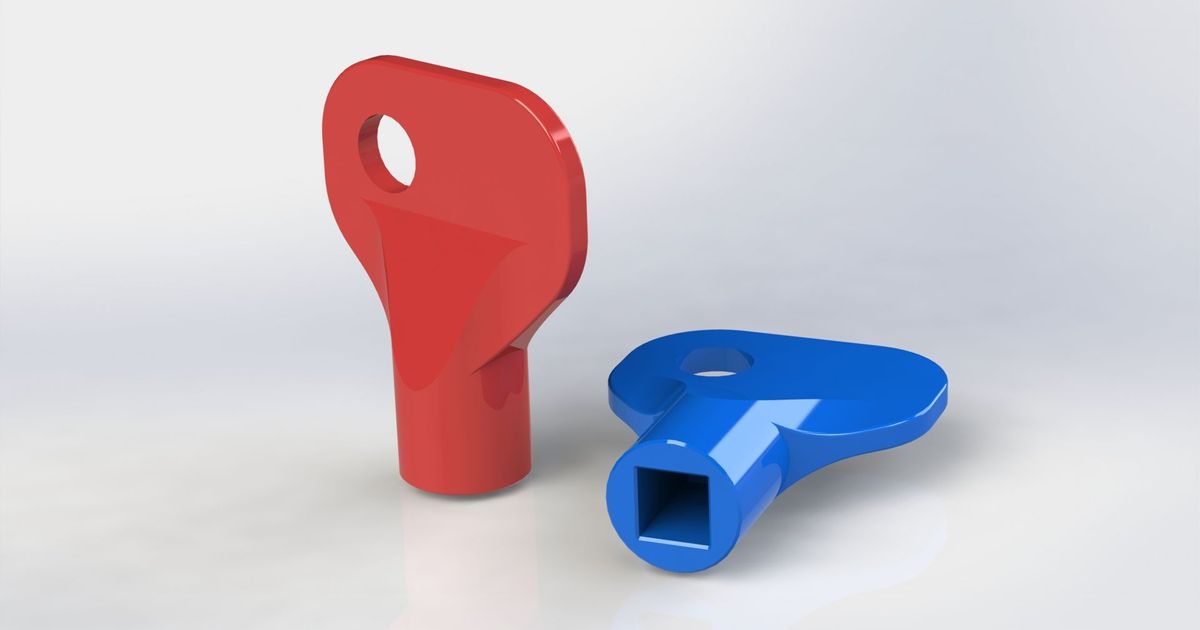 Radiator key for bleeding by Stavros Salampoukidis Download free STL