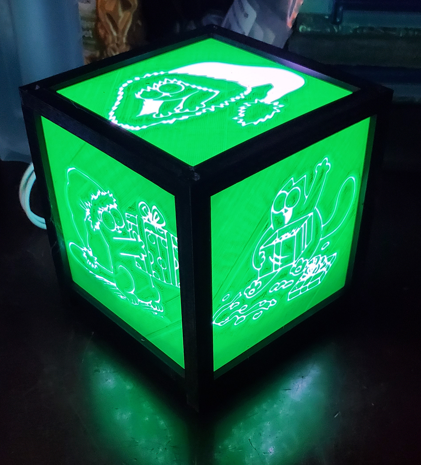 Simon's Cat Winter Panel Set for Seasonal Lantern with Interchangeable Panels