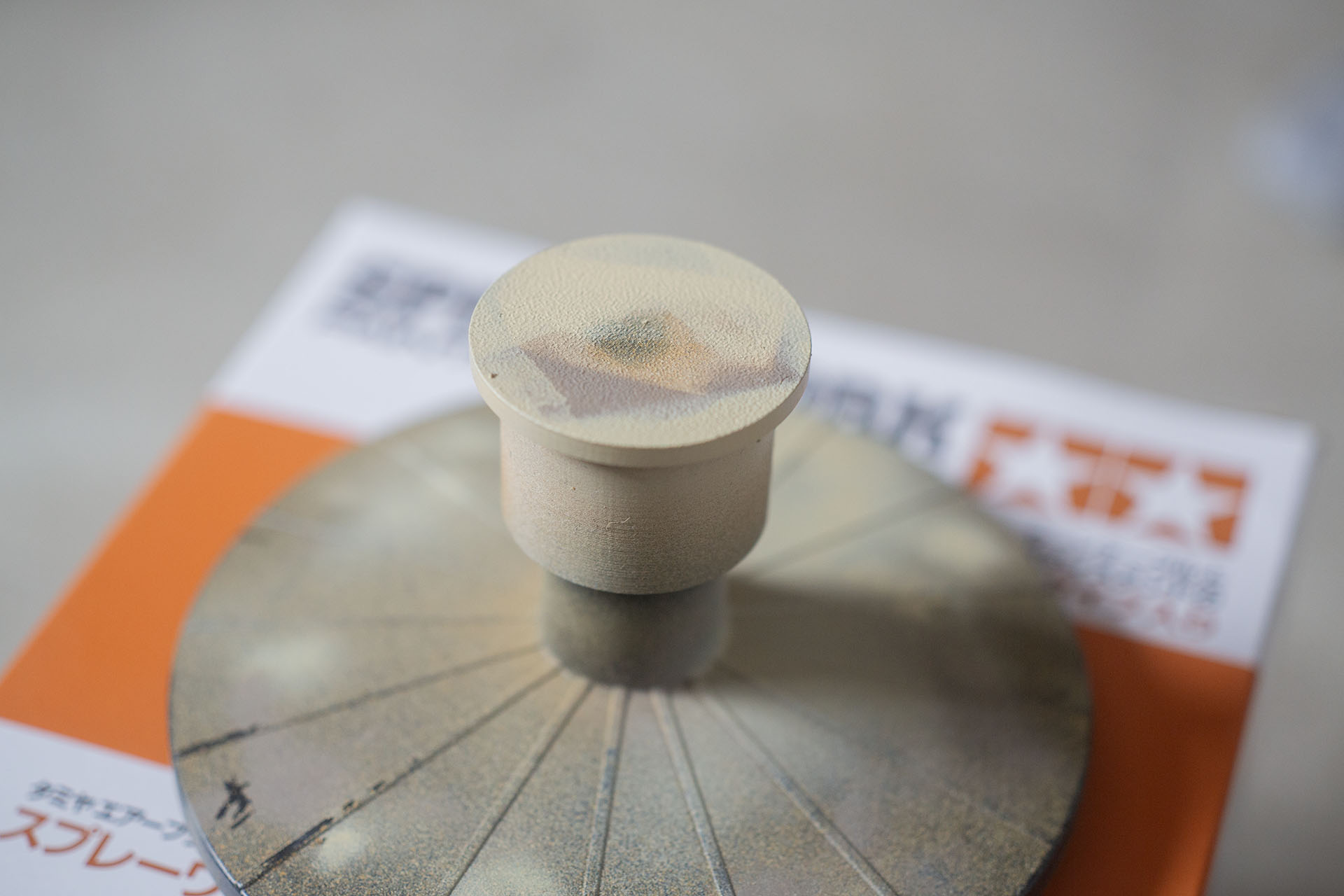 Miniature stand for Tamiya Spray-Work Airbrush Painting Stand Set.