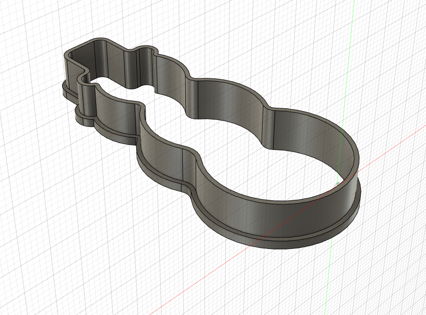 Miniatura 2 do modelo 3D Simple Snowman Cookie Cutter