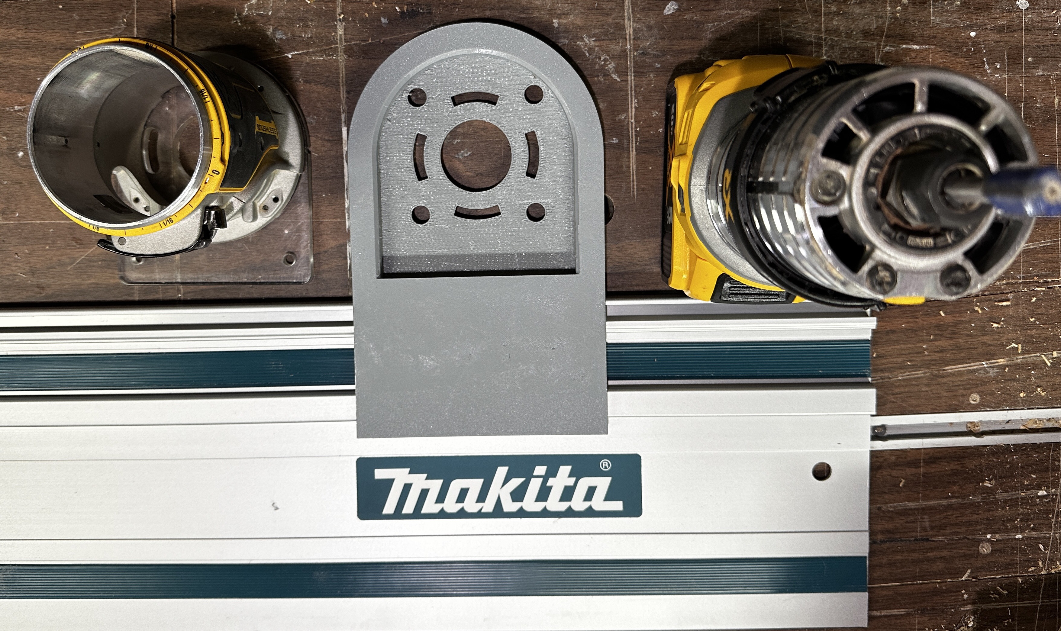 Dewalt Router Plate for Makita Track by Joe Download free STL model