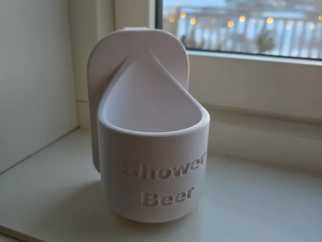 Shower-beer holder