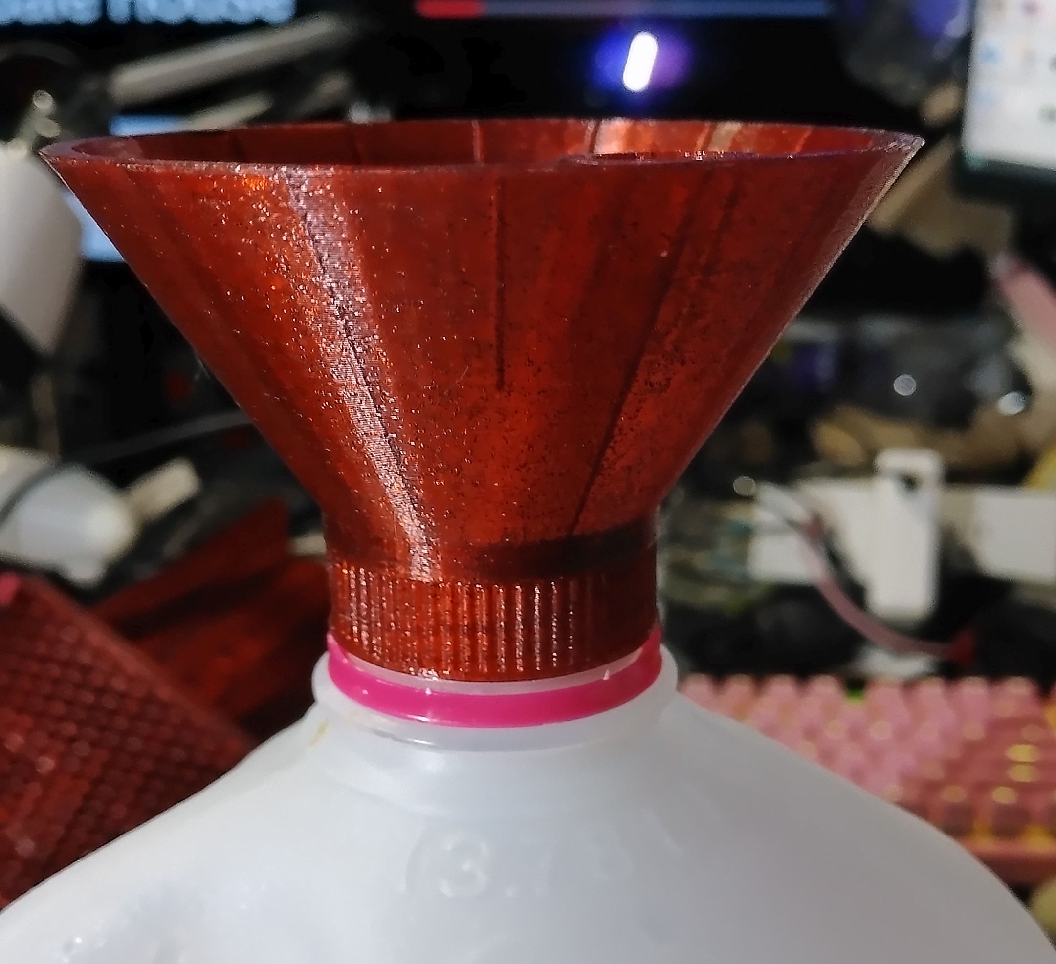 Milk Jug Funnels for water distallation by Nerys Download free STL