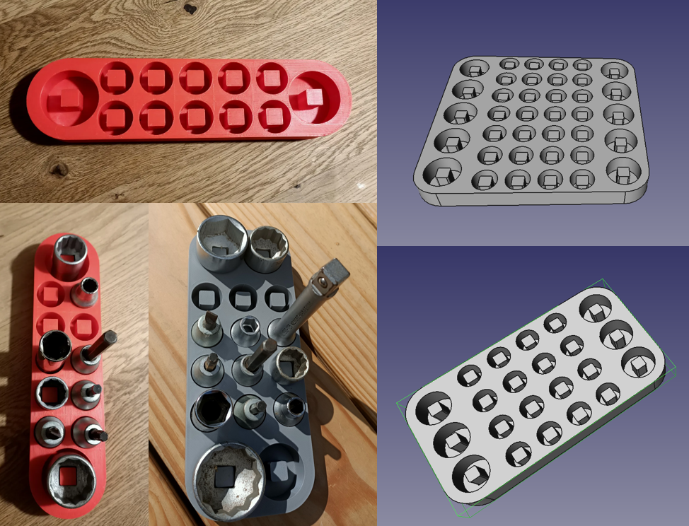 Socket organizer 1/2 inch