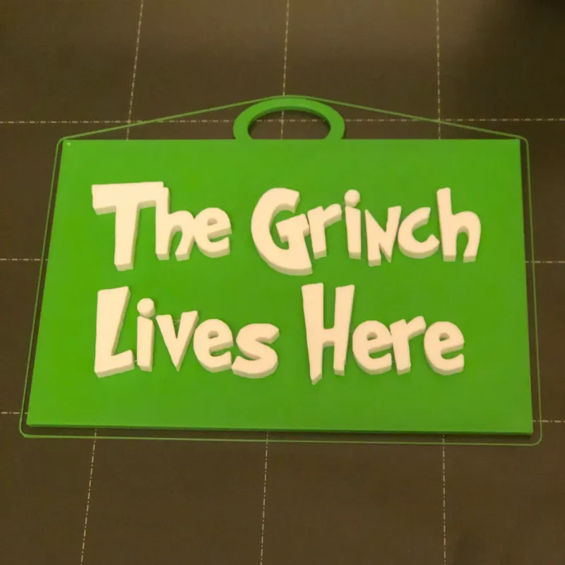 Grinch Sign by kvol, Download free STL model