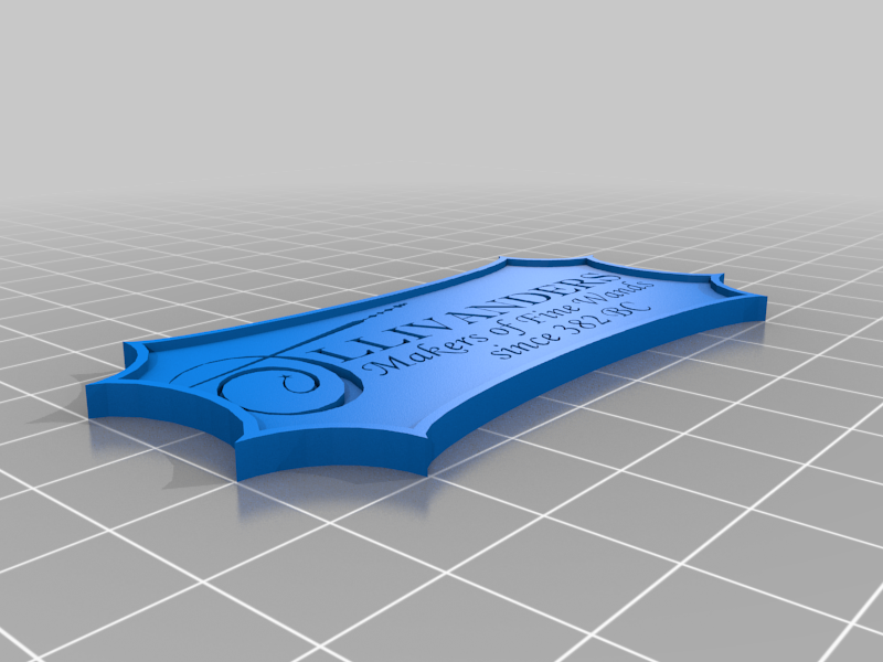 Elder Wand Stand name plate by Hisham Merzeh Download free STL model