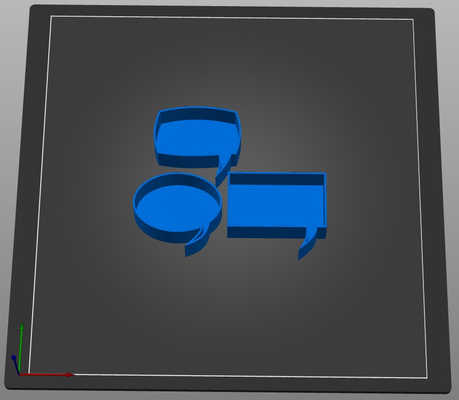 Miniatura 2 do modelo 3D cookie cutter comic speech clouds