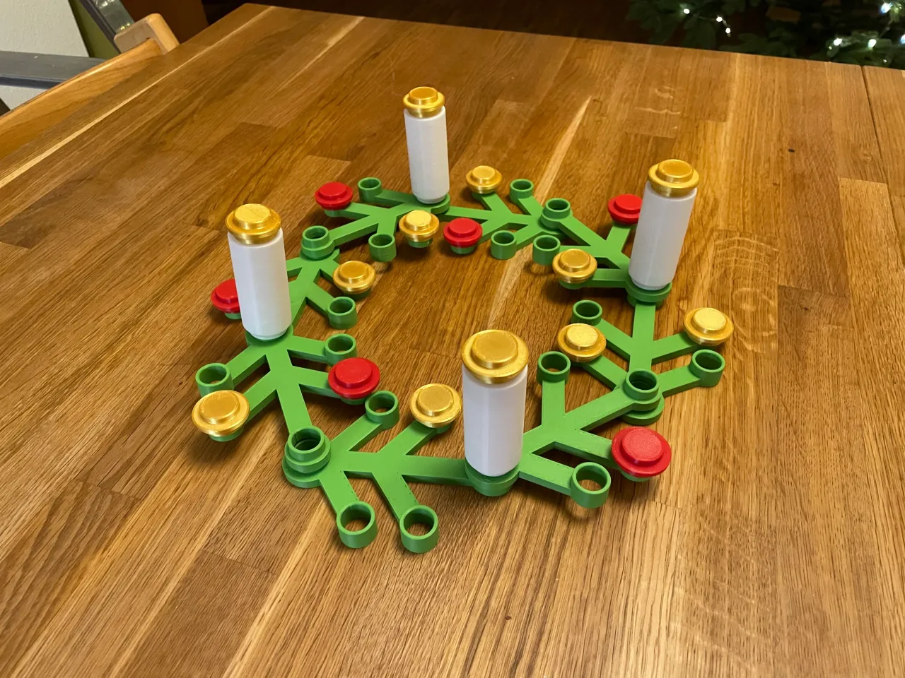 Candles for Christmas Lego Wreath by the.pfrank