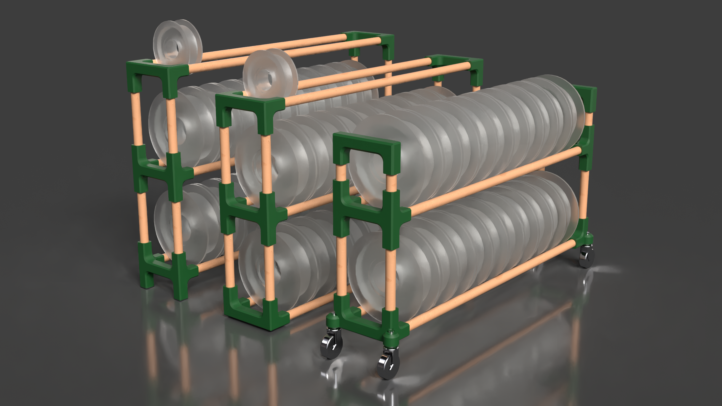 Variable filament rack / filament stand