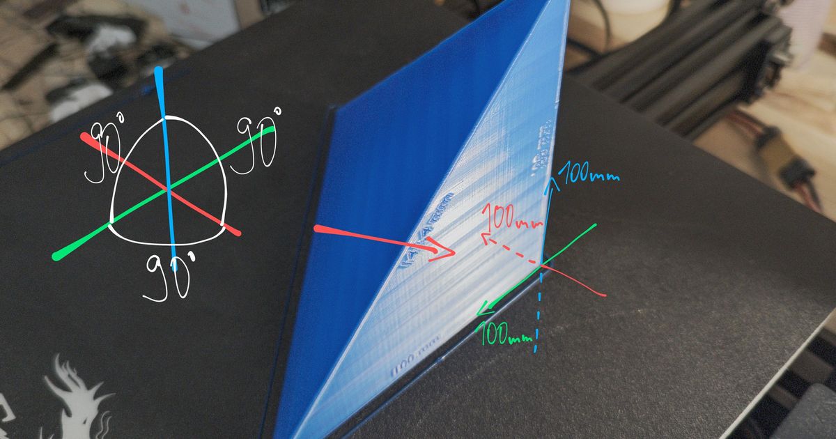 Squareness and dimensions test by RH3D Download free STL model