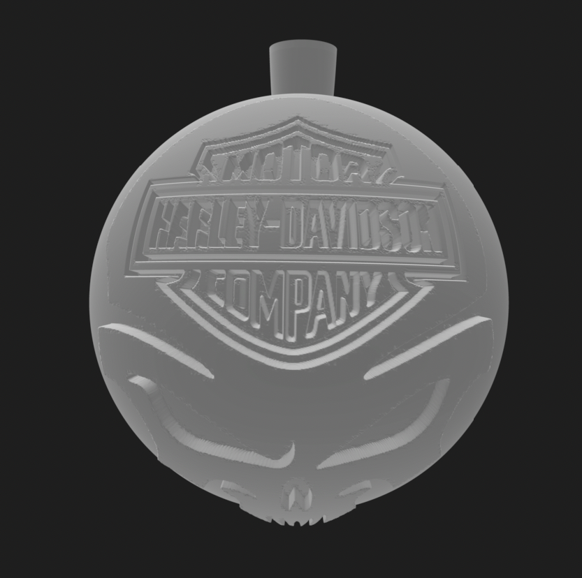 Lithophane Christmas Ball Harley Davidson by ORDEEP Download free STL