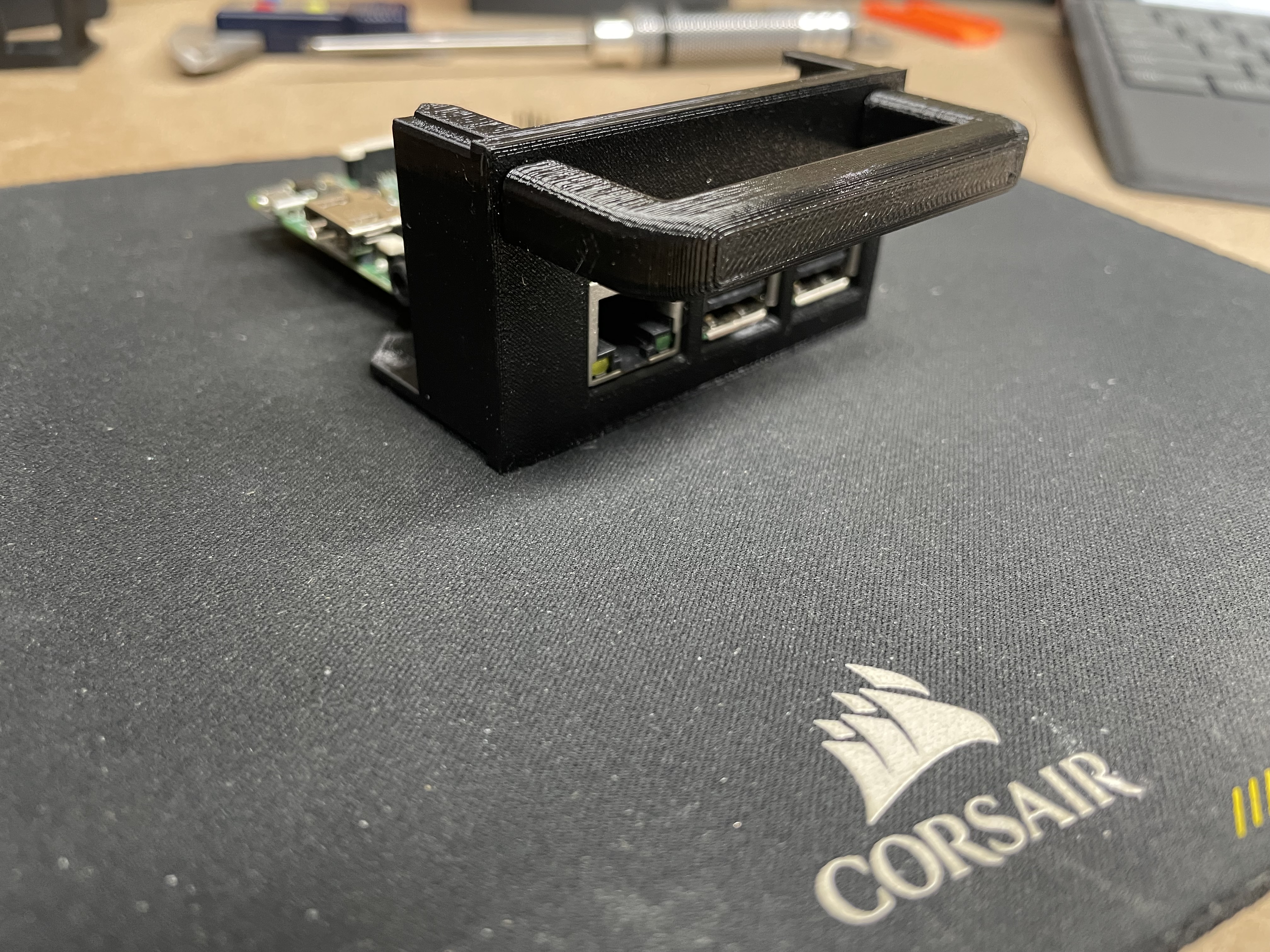 Handle for 1U Raspberry Pi Rack with Moduler trays