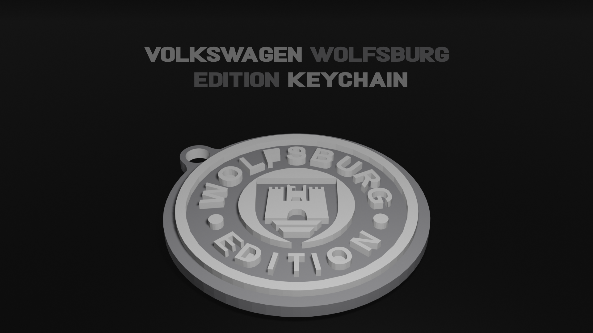 VW/Audi Wolfsburg edition keychain emblem
