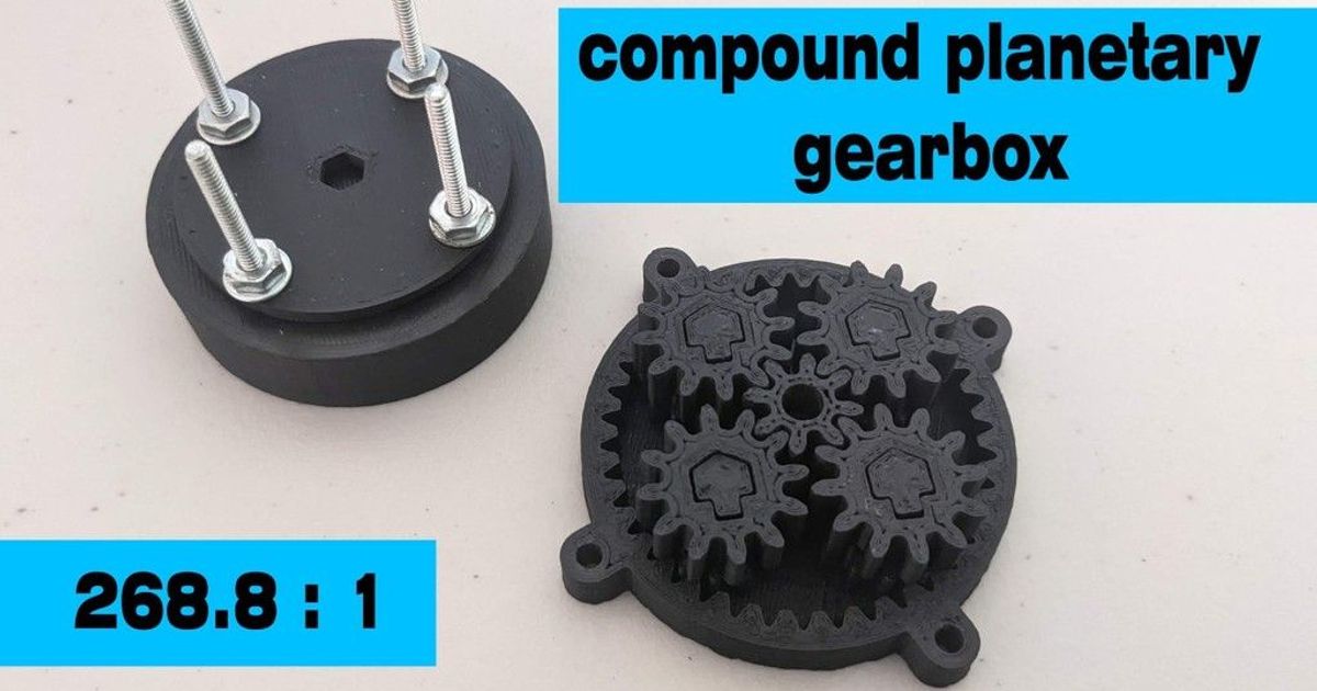 Compound planetary gearbox 268 8 1 by tabletop robotics download